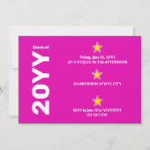 すごいGrad Pinkパーティー – 編集可能 招待状 (裏面)