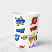 すごいHero Cartoon Caption絵文字とアクション 紙コップ (裏面)