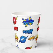 すごいHero Cartoon Caption絵文字とアクション 紙コップ (正面)