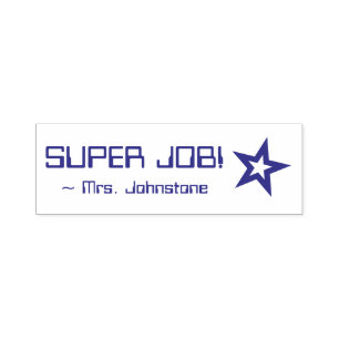 「すごいJOB!」 +教育者の名前ラバースタンプ セルフインキングスタンプ