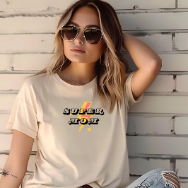 すごいMomsimpleタイポグラフィTシャツ トライブレンドTシャツ
