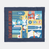 すごいPowered Packアールデコメトロポリス フリースブランケット (正面(横))