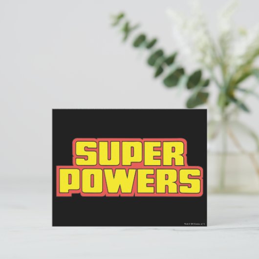 すごいPowers™ロゴ黄 ポストカード (スタンド正面)