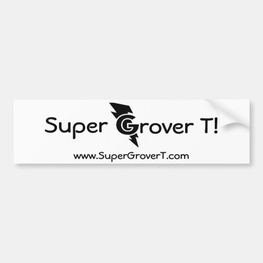 すごいSuperg粗紡機T! 、www.SuperGroverT.com バンパーステッカー (正面)