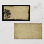 すごく古い木のきちんとした名刺 名刺 (正面/裏面)