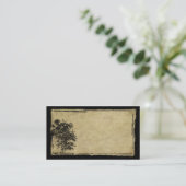 すごく古い木のきちんとした名刺 名刺 (スタンド正面)