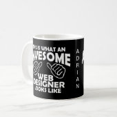 すご腕のウェブデザイナーはこんな人 コーヒーマグカップ (正面左)