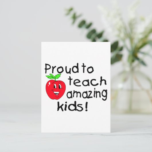 すご誇りを持ったい教え子どもたちへ(Apple) ポストカード (スタンド正面)