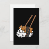 すしおもしろいブルドッグ サンキューカード (正面/裏面)