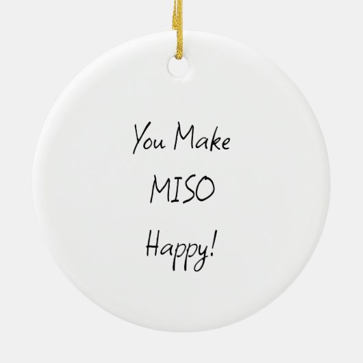 すしおもしろいプリンのクリスマス セラミックオーナメント (裏面)