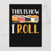 すしおもしろいメーカーの気の利いた日本の食べ物まき ポストカード (正面)