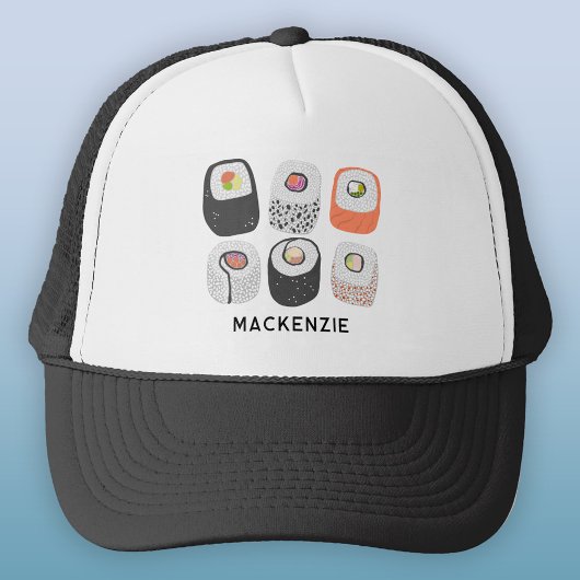 すしおもしろい日本のフードアーパーソナライズされたト キャップ