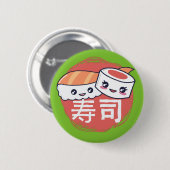 すしおもしろい漫画デザイン 缶バッジ (正面&裏面)