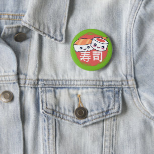 すしおもしろい漫画デザイン 缶バッジ