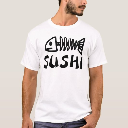すしおもしろい魚Tシャツ Tシャツ (正面)