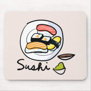 すしかわいい食日本のべ物 マウスパッド