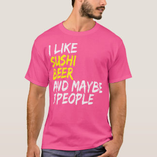 すしことわざ日本の食I Like Beer Sushi Tシャツ