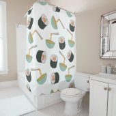 すしと麺の柄 シャワーカーテン (インサイチュ)