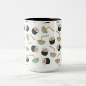 すしと麺の柄 ツートーンマグカップ (中央)