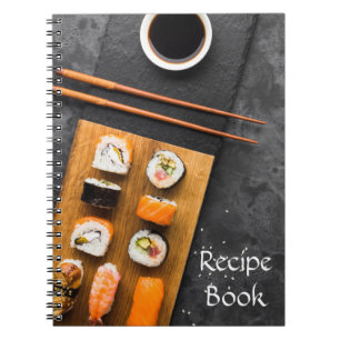 すしアジア食日本の品レシピ誌 ノートブック