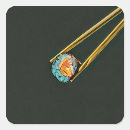 すしカッコいいギフト スクエアシール (正面)