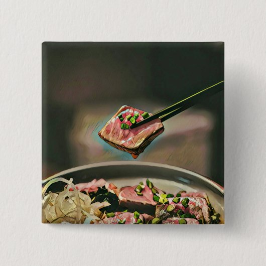 すしカッコいいギフト 缶バッジ (正面)