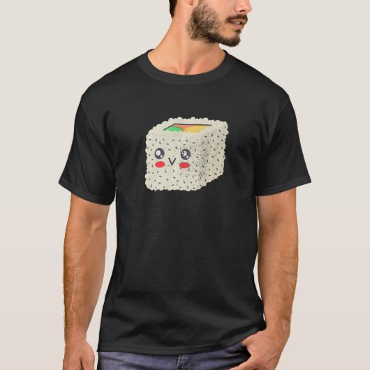 すしカッコいい食日本の食伝統的寿司 Tシャツ (正面)