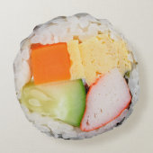 すしカラフルフォト日本の料理 ラウンドクッション (裏面)