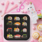 すしカラフル写真 ペーパープレート (パーティー)