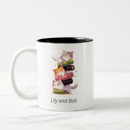 すしキャットミウ |アニ日本のメスタイル ツートーンマグカップ (左)