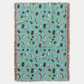 すしキャラクター柄かわいいすしキャラクター スローブランケット (正面縦)