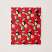 すしキュウリ転がの緑アジア料理 ジグソーパズル (縦)