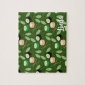 すしキュウリ転がの緑アジア料理 ジグソーパズル (縦)