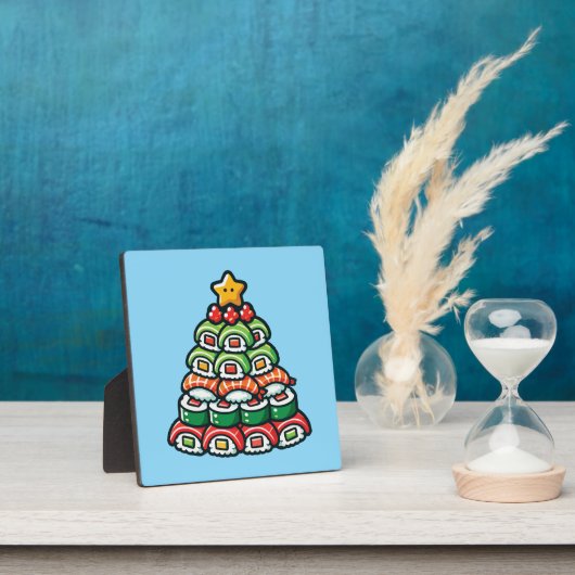 すしクリスマスツリーおもしろい – 休日グルメ食 フォトプラーク (インサイチュ)