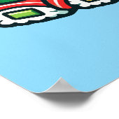 すしクリスマスツリーおもしろい – 休日グルメ食 ポスター (角)