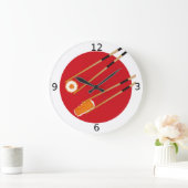 すしシェフ日本のキュシネシェフギフト ラージ壁時計 (ホーム)