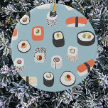 すしセラミックオーナメント セラミックオーナメント<br><div class="desc">このおもしろいの代替クリスマスオーナメントを使っ転がて、寿司、ニギリ、巻きへの愛を見せる。オリジナルアートby Nic Squirrell.他の形状を試してみて好きな形を見るか、まとまった装飾のための品種を注文！</div>