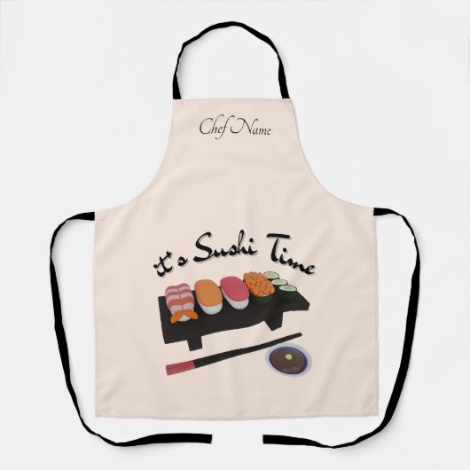 すしタイムだ エプロン (正面)