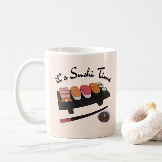 すしタイムだ コーヒーマグカップ (ドーナツ)