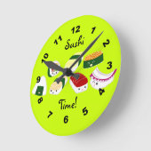 すしタイム！壁時計 ラウンド壁時計 (傾斜)