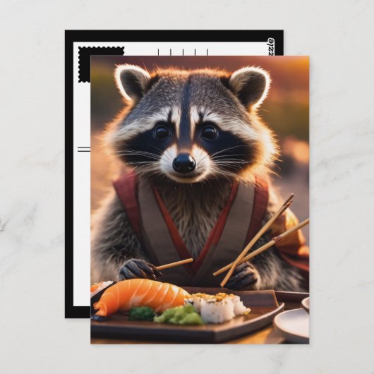 すしタヌキ ポストカード (正面/裏面)