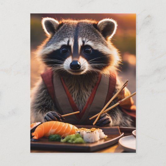 すしタヌキ ポストカード (正面)