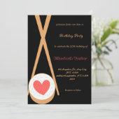 すしテーマの誕生日パーティーへの招待 招待状 (スタンド正面)