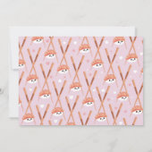 すしディナーガールズ日本のバースデーパーティー写真 招待状 (裏面)