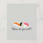 すしディナーパーティの招待状 (裏面)