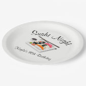 すしディナーパーティー ペーパープレート (アングル)