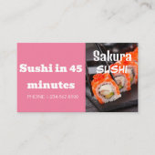 すしデリバリー割引セール 名刺 (正面)