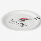 すしナイトパーティー紙プレート ペーパープレート (アングル)