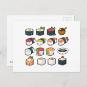 すしバラエティ葉書 ポストカード (正面/裏面)