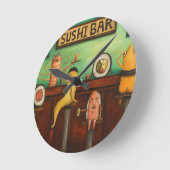 すしバー ラウンド壁時計 (傾斜)